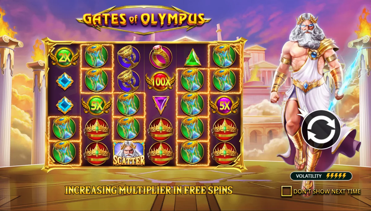 Écouter Gates of Olympus par Pragmatic Play